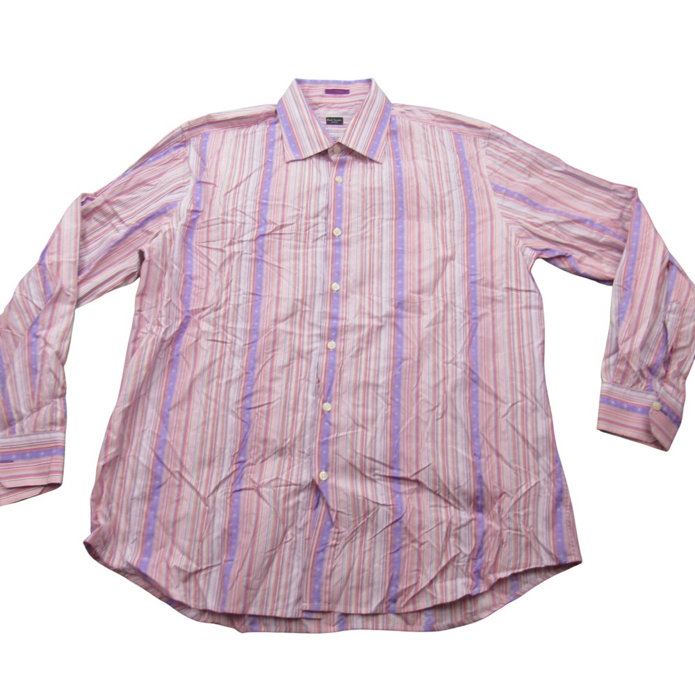 Paul Smith London Men's Striped Button Down Shirt Made in Italy Dress Shirt